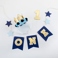 Thumbnail for Blue & Gold 1st Birthday Decor Kit - Décor Kit