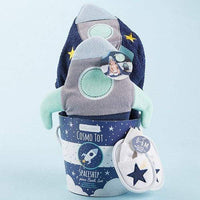 Thumbnail for Cosmo Tot Spaceship 4-Piece Bath Time Gift Set - Hooded Towels