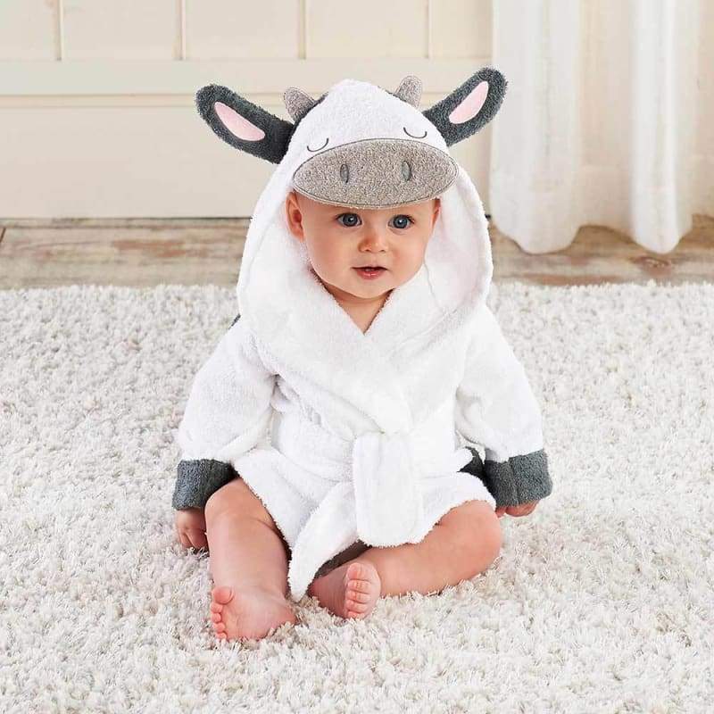 Cow Hooded Robe (Personalization Available) - Hooded Towels
