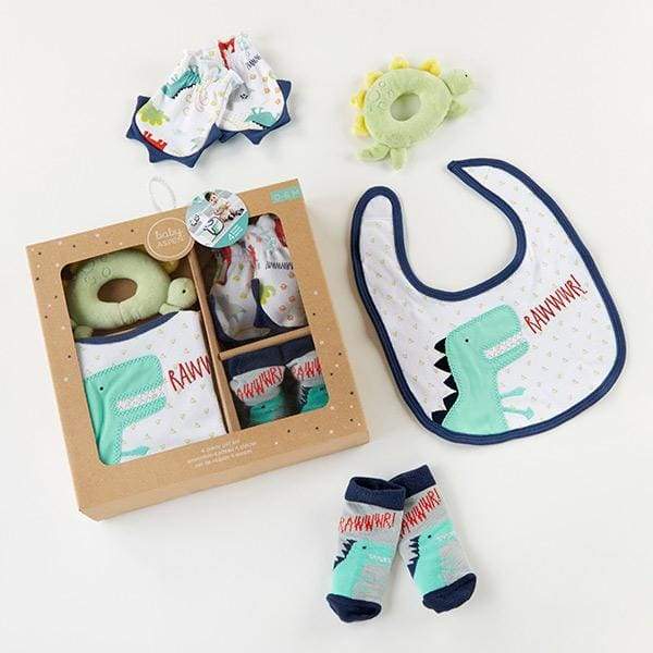Dino Baby 4-Piece Gift Set - Baby Gift Sets