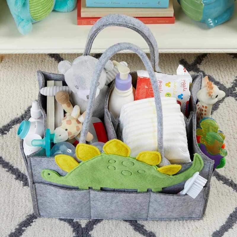 Dinosaur Diaper Caddy Organizer (Personalization Available) - Organizer