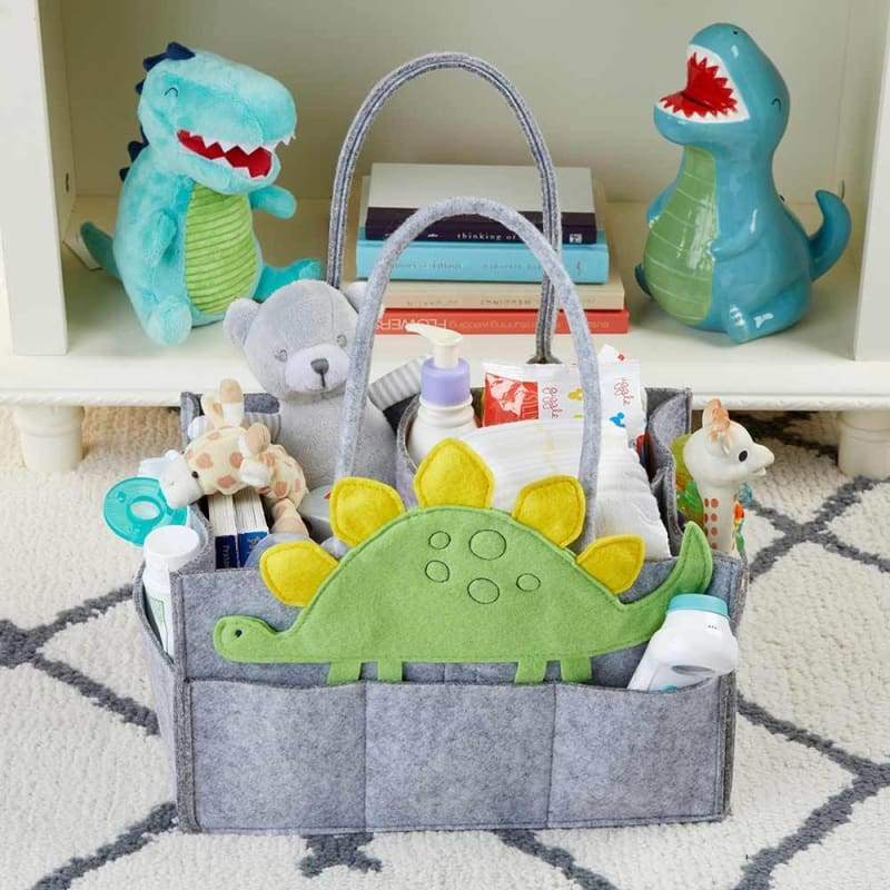 Dinosaur Diaper Caddy Organizer (Personalization Available) - Organizer