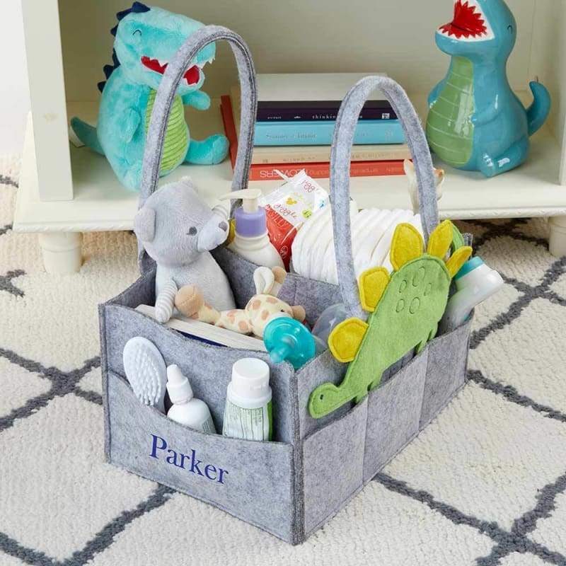 Dinosaur Diaper Caddy Organizer (Personalization Available) - Organizer