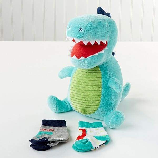 Doug the Dinosaur Plush Plus Socks for Baby - Baby Gift Sets