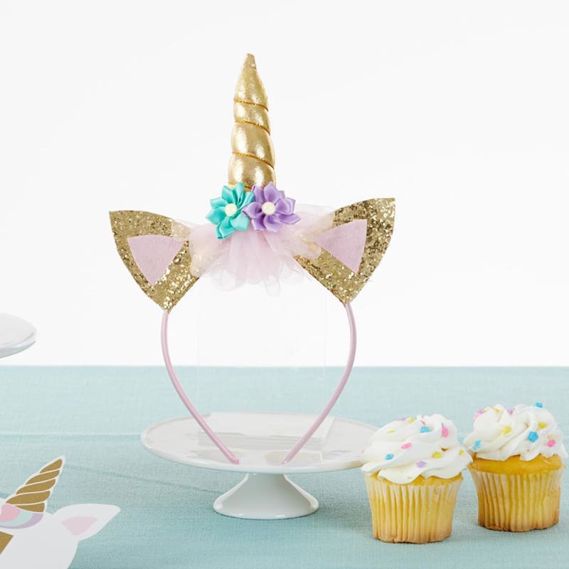 Gold Glitter Unicorn Happy Birthday Décor Kit - Décor Kit