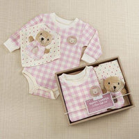 Thumbnail for Happy Camper 3 Piece Gift Set (Pink Plaid) - Baby Gift Sets