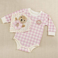 Thumbnail for Happy Camper 3 Piece Gift Set (Pink Plaid) - Baby Gift Sets