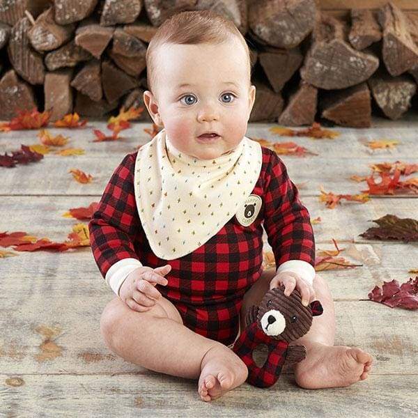 Happy Camper 3 Piece Gift Set (Red Plaid) - Baby Gift Sets