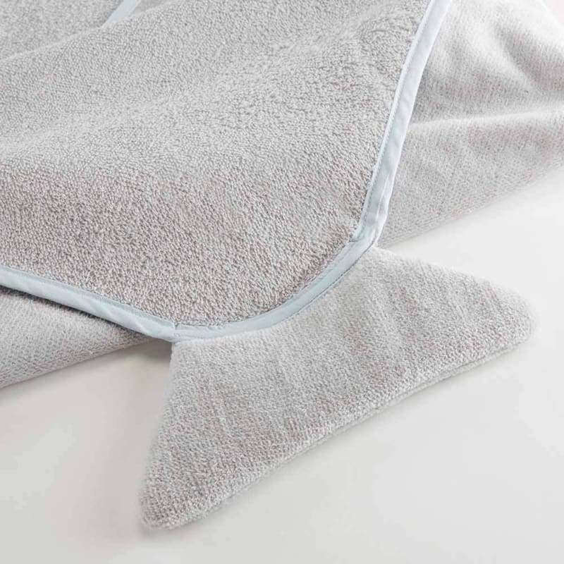 Let the Fin Begin Gray Shark Hooded Towel - Hooded Towels