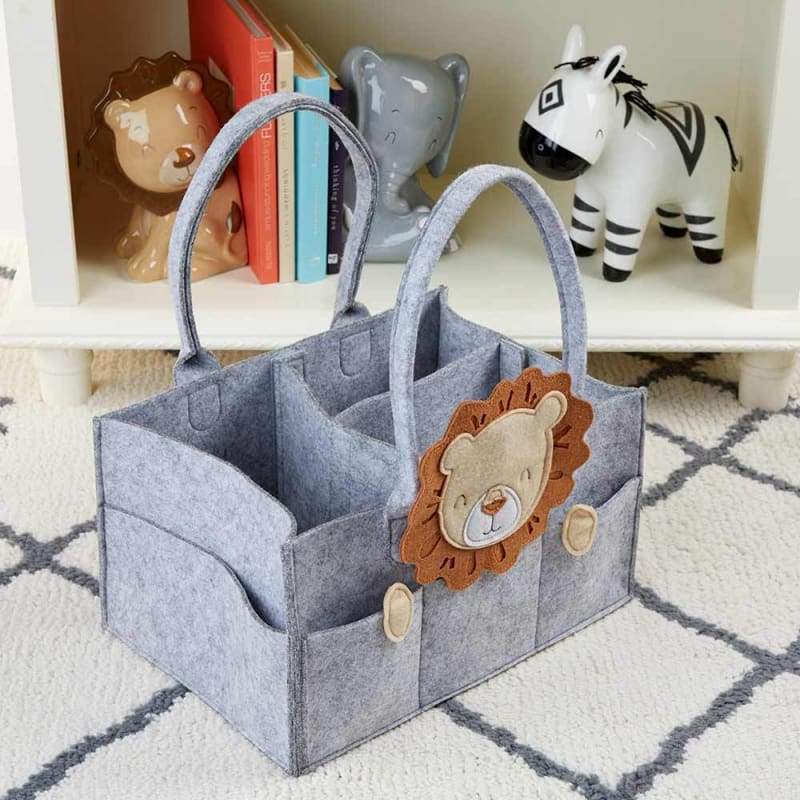 Lion Diaper Caddy Organizer (Personalization Available) - Organizer