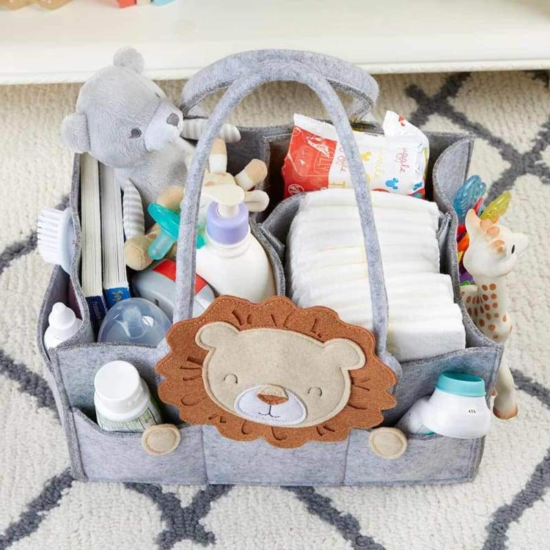 Lion Diaper Caddy Organizer (Personalization Available) - Organizer