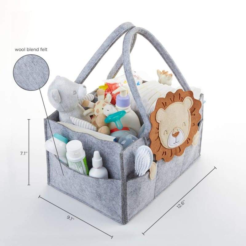 Lion Diaper Caddy Organizer (Personalization Available) - Organizer