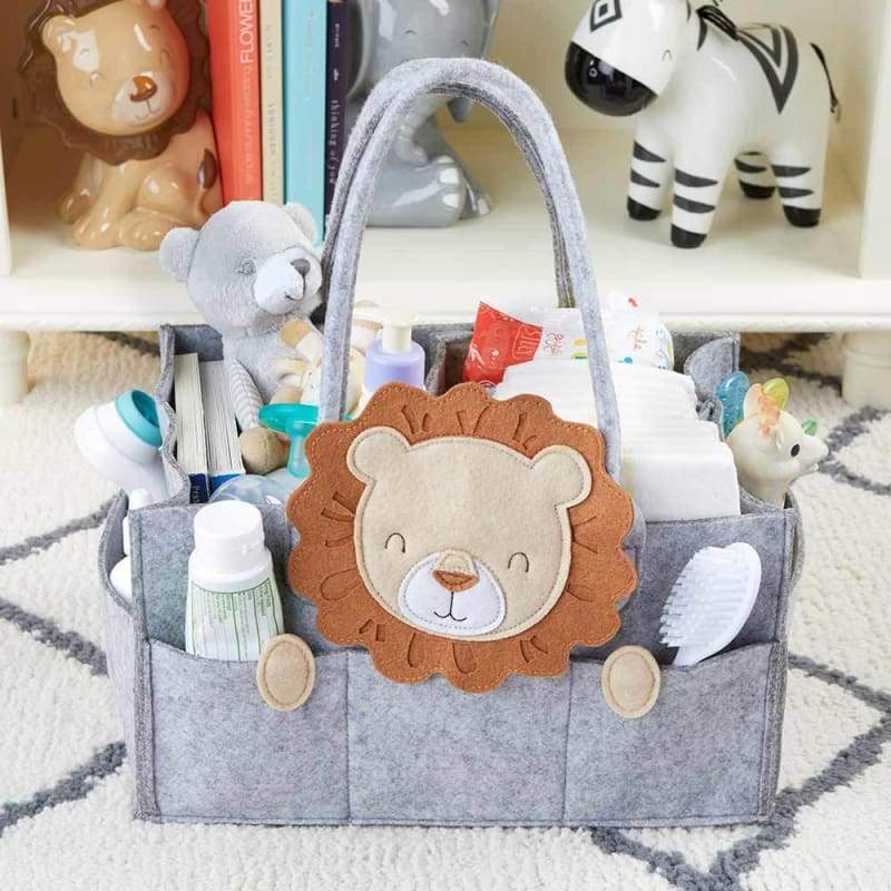 Lion Diaper Caddy Organizer (Personalization Available) - Organizer