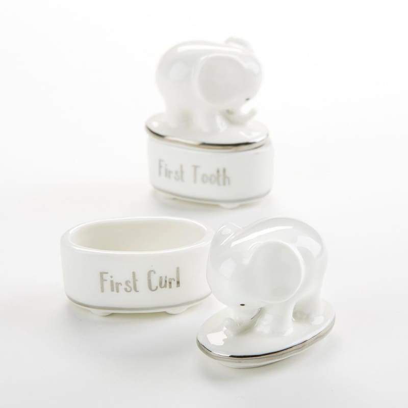 Little Peanut Ceramic Tooth & Curl Keepsake Set - Baby Gift Sets