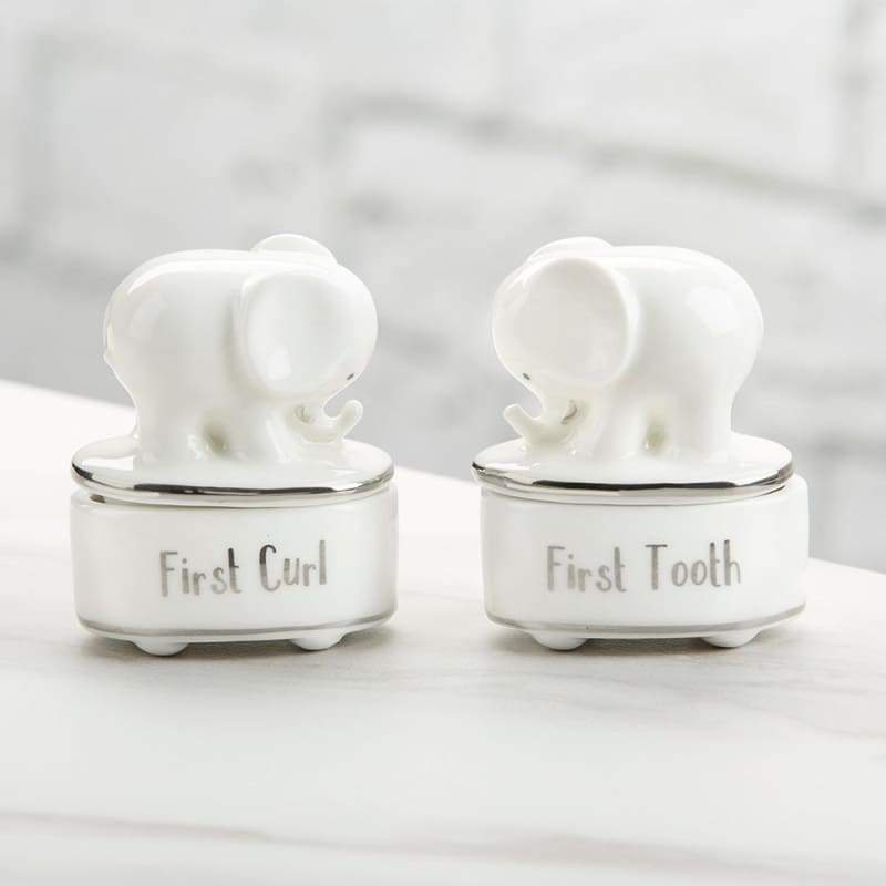Little Peanut Ceramic Tooth & Curl Keepsake Set - Baby Gift Sets