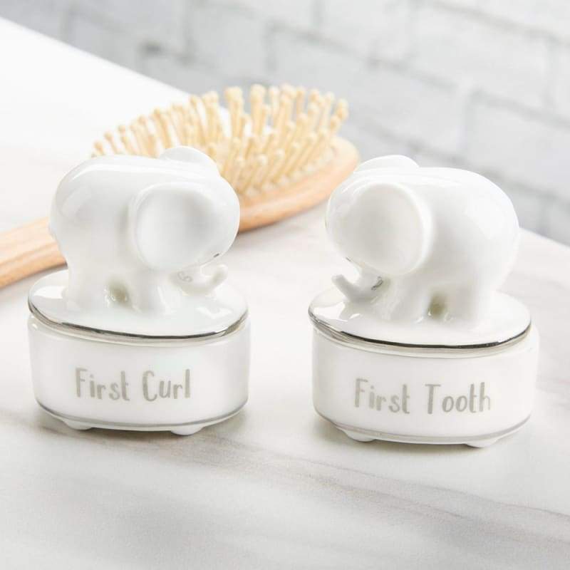 Little Peanut Ceramic Tooth & Curl Keepsake Set - Baby Gift Sets