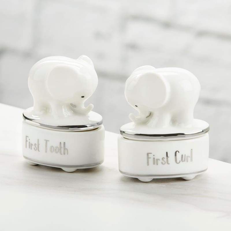 Little Peanut Ceramic Tooth & Curl Keepsake Set - Baby Gift Sets