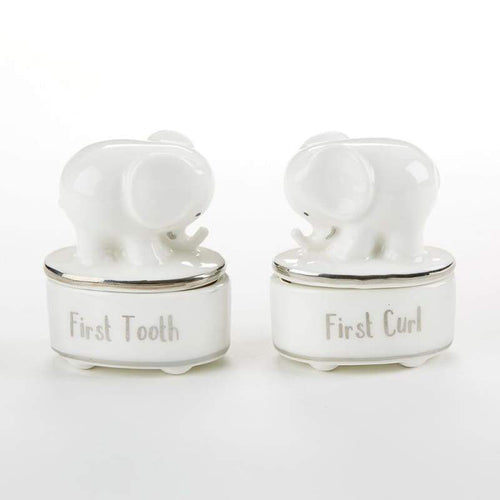 Little Peanut Ceramic Tooth Curl Keepsake Set Baby Aspen