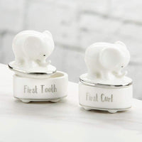 Thumbnail for Little Peanut Ceramic Tooth & Curl Keepsake Set - Baby Gift Sets