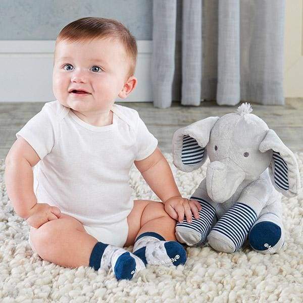 Little Peanut Gift Set with Elephant Layette Bib Socks & Plush - Baby Gift Sets