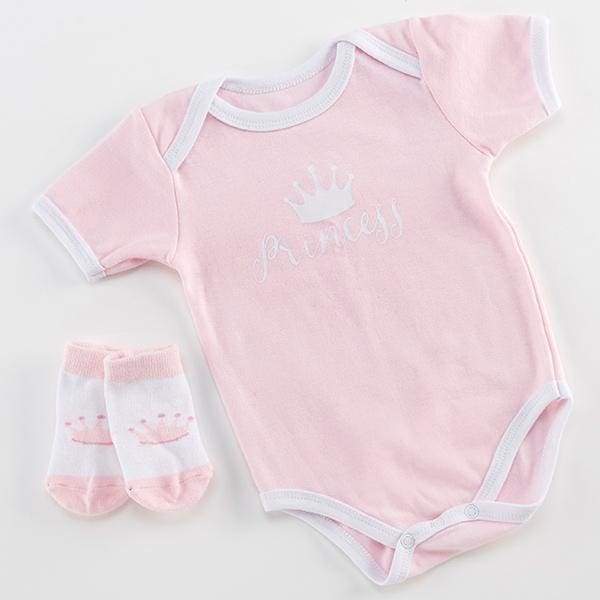 Little Princess Bodysuit and Socks (Personalization Available) - Baby Gift Sets