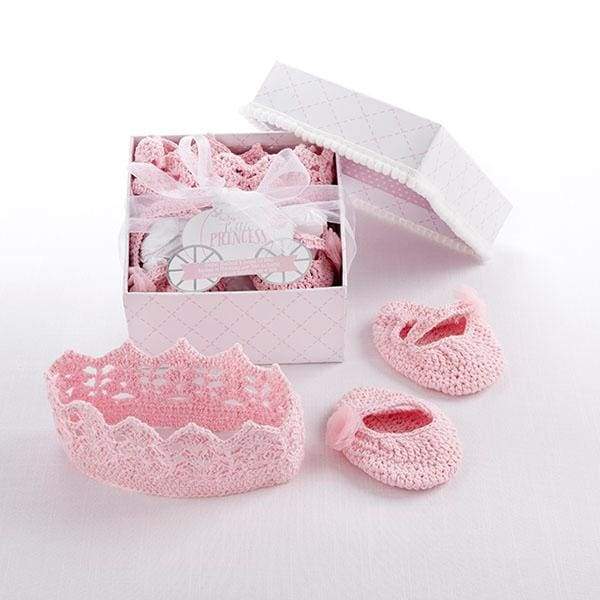 Little Princess Knit Headband and Booties Gift Set - Baby Gift Sets