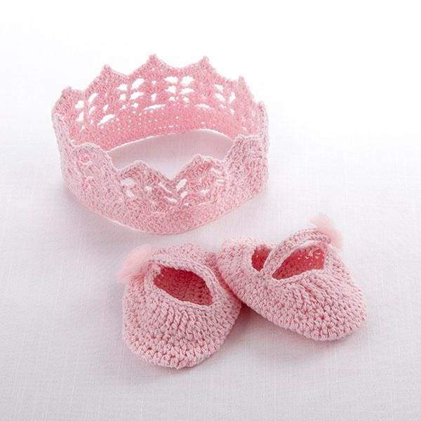 Little Princess Knit Headband and Booties Gift Set - Baby Gift Sets