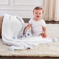 Thumbnail for Luxury Baby Blanket & Rattle Gift Set (Blue) - Baby Gift Sets