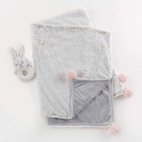 Thumbnail for Luxury Baby Blanket & Rattle Gift Set (Pink) - Baby Gift Sets
