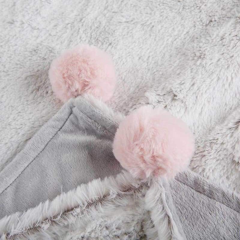 Luxury Silk Baby Blanket and Baby Lovey Blanket Gift Set - Pink