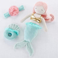 Thumbnail for Mia the Mermaid Plush Plus Headband and Rattle for Baby (Personalization Available) - Baby Gift Sets