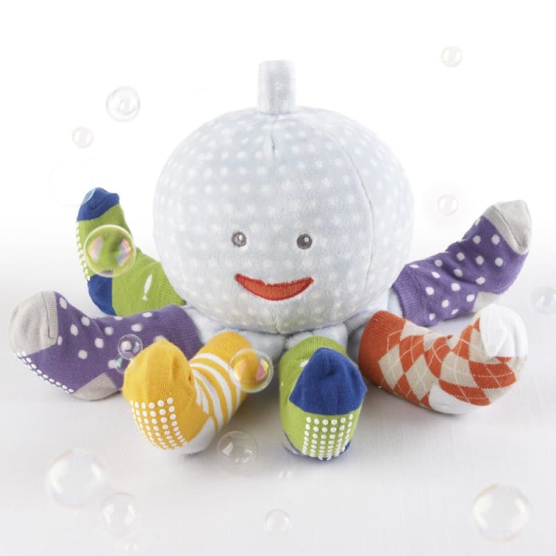 Mr. Sock T. Pus Plush Plus Octopus with 4 Pairs of Socks (Blue) - Plush Animal