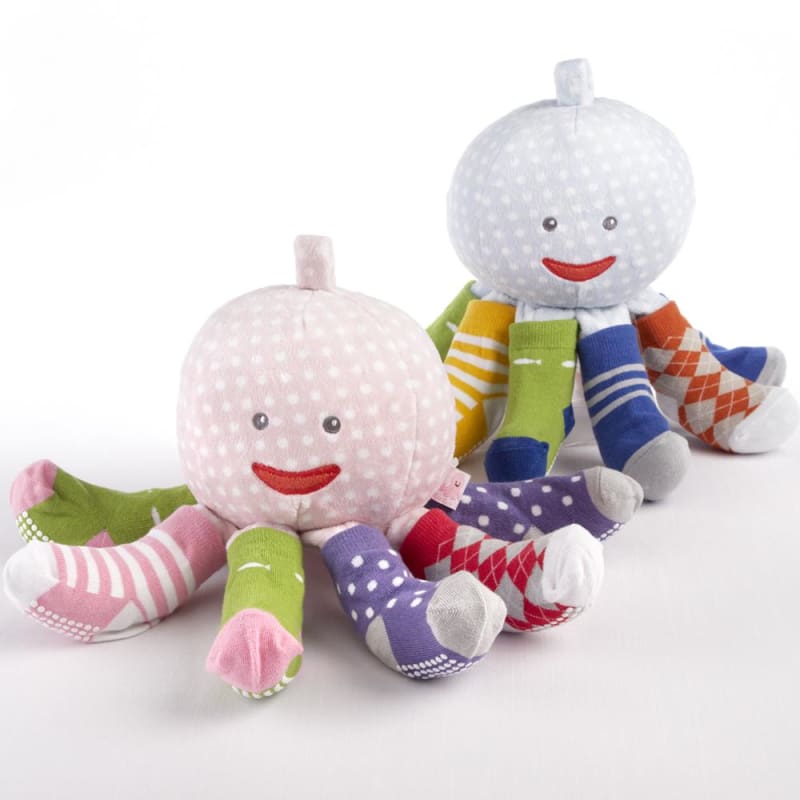 Mr. Sock T. Pus Plush Plus Octopus with 4 Pairs of Socks (Blue) - Plush Animal