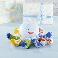 Mr. Sock T. Pus Plush Plus Octopus with 4 Pairs of Socks (Blue) - Plush Animal