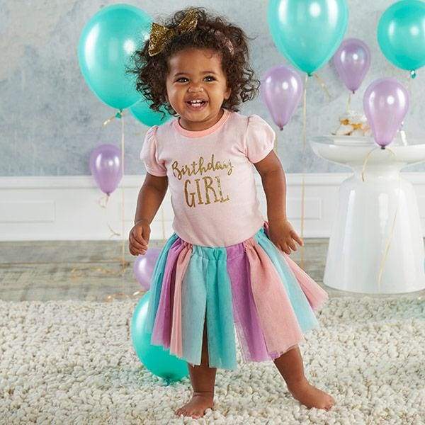 My First Birthday Rainbow 3-Piece Tutu Outfit - Girl - Baby Gift Sets