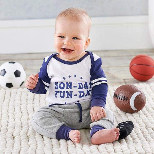 My First Gameday 2-Piece Outfit with Rattle (0-6 mos) - Baby Gift Sets