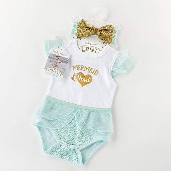 My First Mermaid Outfit with Headband (0-6 Months) - Baby Gift Sets