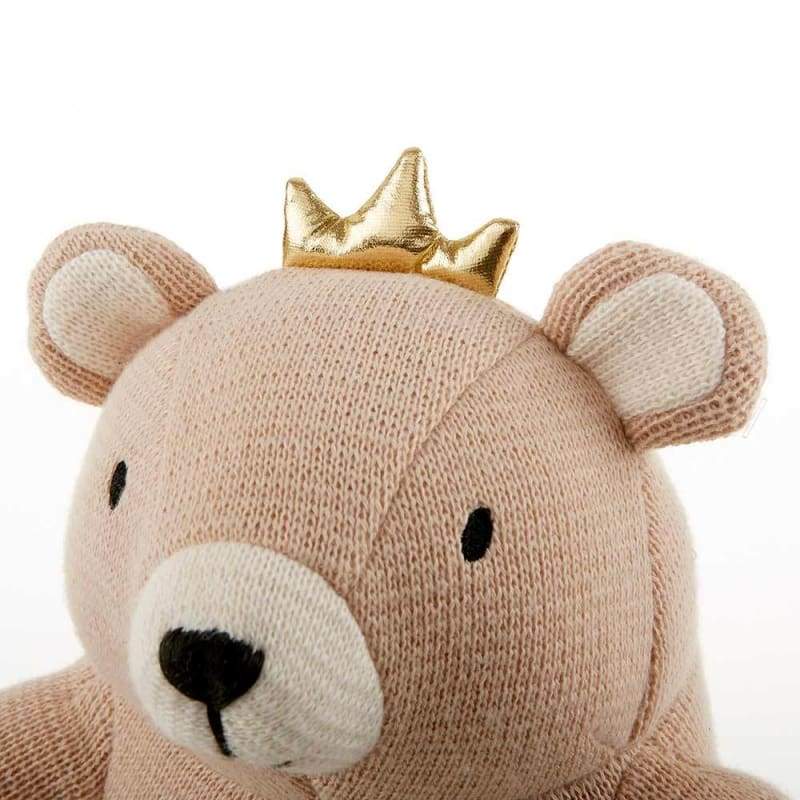 My First Milestone Brown Bear Plush Plus Baby Age Blocks - Plush Animal