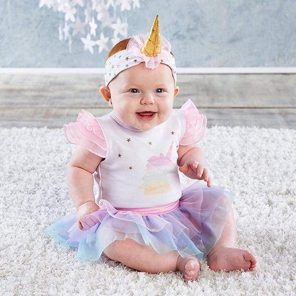 My First Unicorn Outfit with Headband (0-6 Months) Baby Aspen