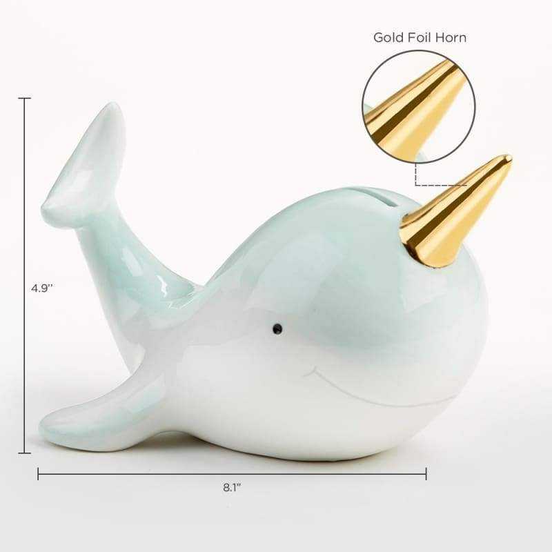 Narwhal Porcelain Bank - Piggy Bank