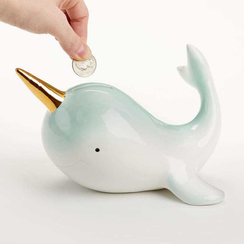 Narwhal Porcelain Bank - Piggy Bank