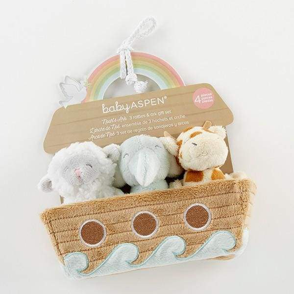 Noahs Ark 4-Piece Rattle Gift Set - Baby Gift Sets