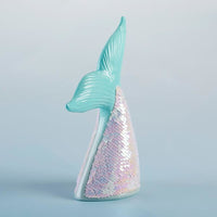 Reversible Sequin Mermaid Tail Porcelain Bank - Piggy Bank