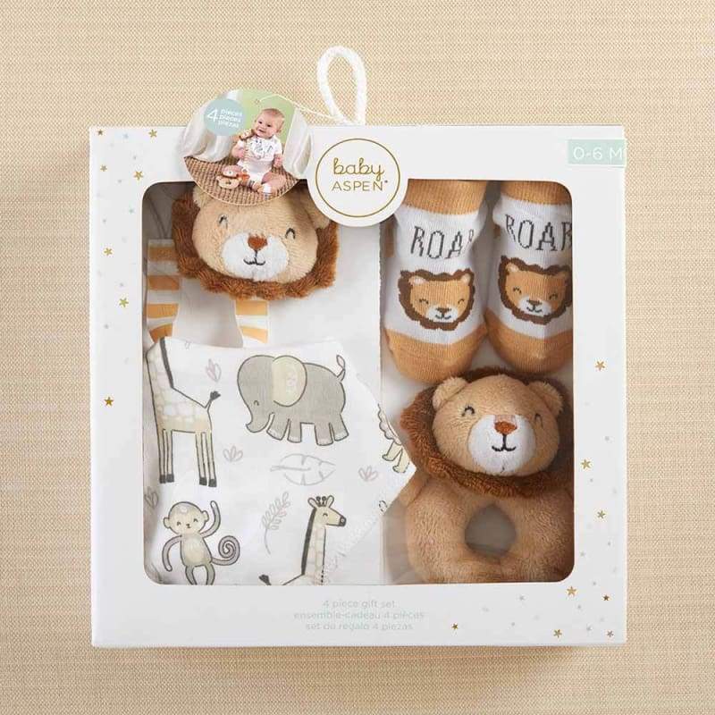 Safari 4-Piece Gift Set - Baby Gift Sets