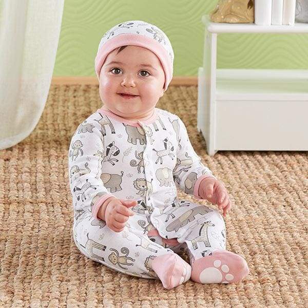Safari Pajama Gift Set - Pink - Baby Gift Sets