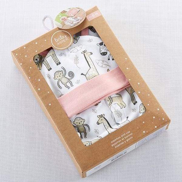 Safari Pajama Gift Set - Pink - Baby Gift Sets
