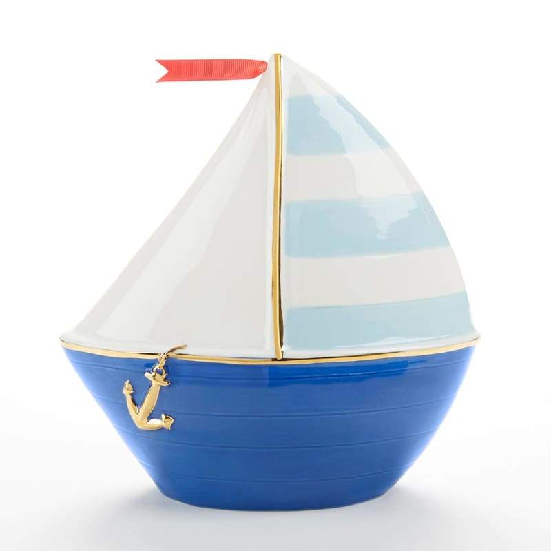 Sailboat Porcelain Bank - Piggy Bank