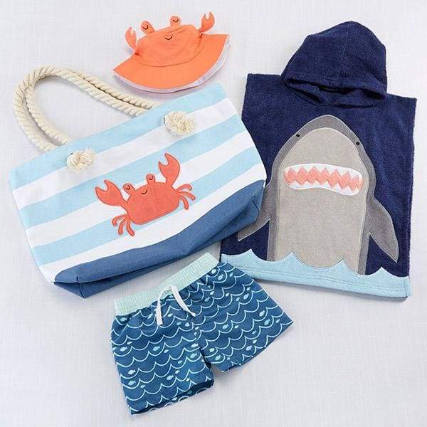 Shark 4-Piece Beach Gift Set with Canvas Tote for Mom - Baby Gift Sets