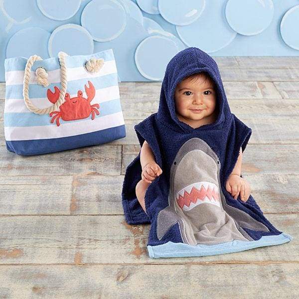 Shark 4-Piece Beach Gift Set with Canvas Tote for Mom - Baby Gift Sets