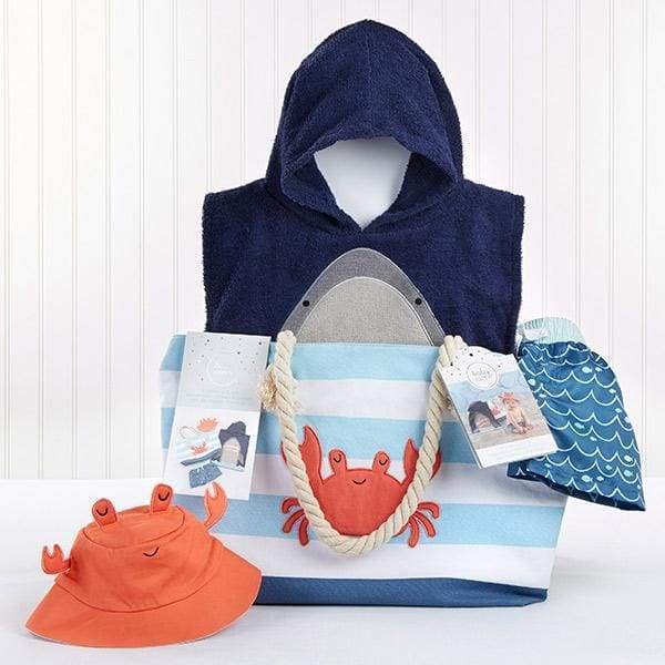 Shark 4-Piece Beach Gift Set with Canvas Tote for Mom - Baby Gift Sets